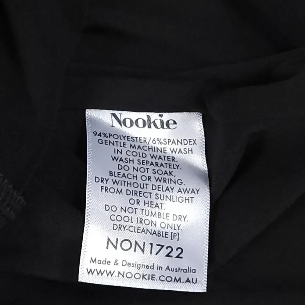 Nookie Revolve Phoenix Midi Dress Black Off The Shoulder Fitted Bodycon - Picture 9 of 11